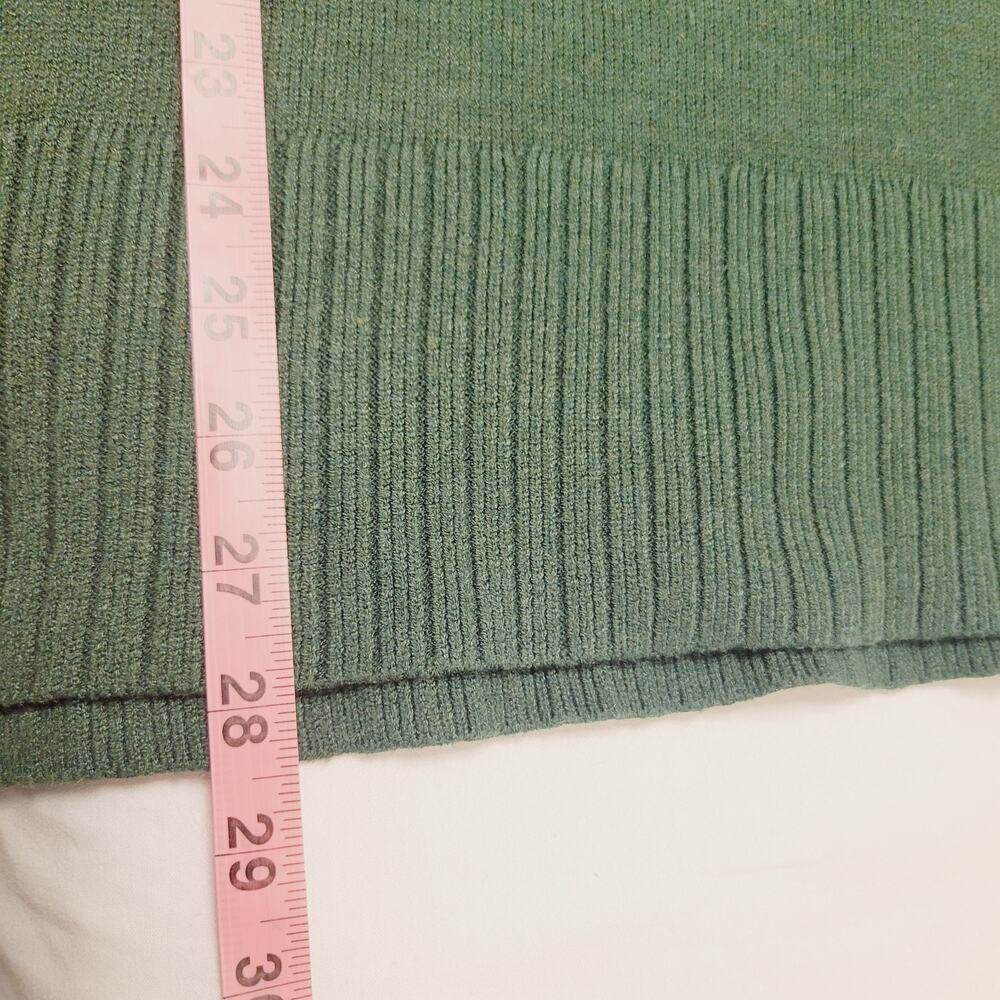 Free People Orion Sweater Large Green ALine V Neck Tunic Oversized Boho Slouchy - Picture 10 of 12